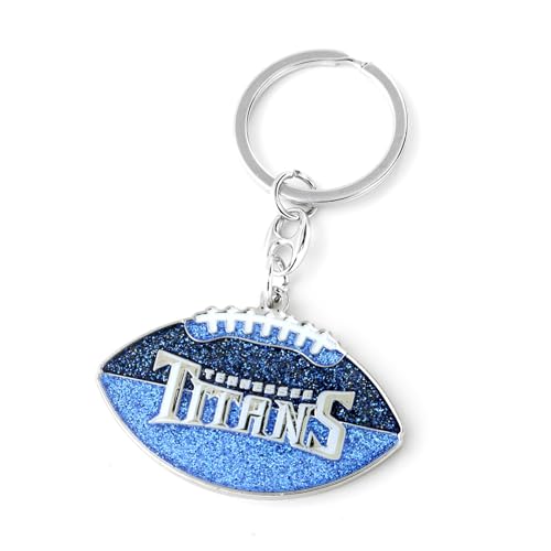 aminco NFL Tennessee Titans Glitter Football Keychain