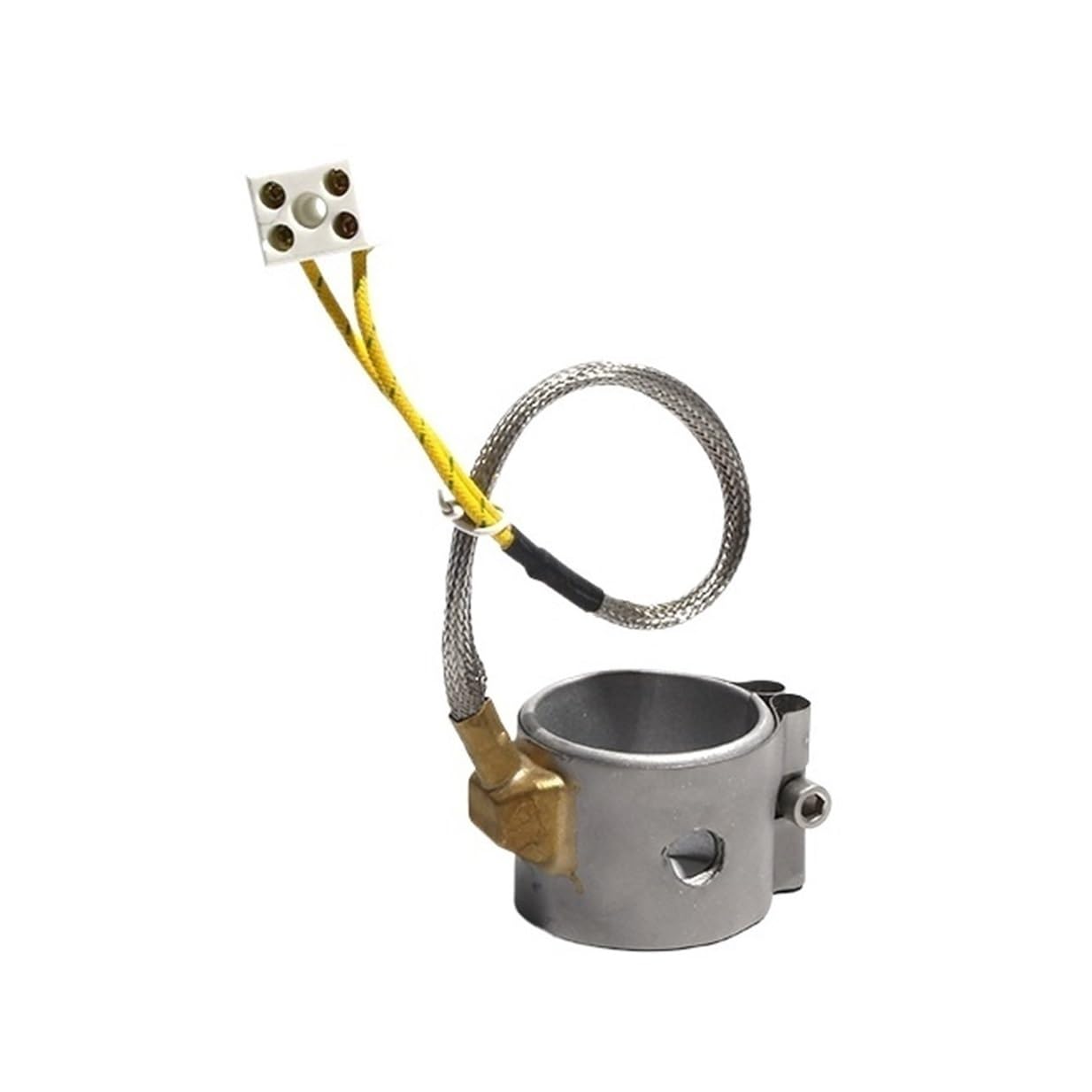 Sealed Aluminum Band Heater 220V for Film Blowing Machine, Adjustable ID 30-90mm, 100W-500W Power, Efficient Heat Transfer(IDxH 30x40mm 130W)