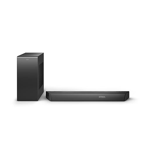 Immagine del prodotto Philips TAB7207/10 Soundbar 2.1 con Subwoofer Wireless, Dolby Digital, Suono Cinematografico, Bassi Intensi e Profondi, HDMI ARC, Design Ultrasottile
