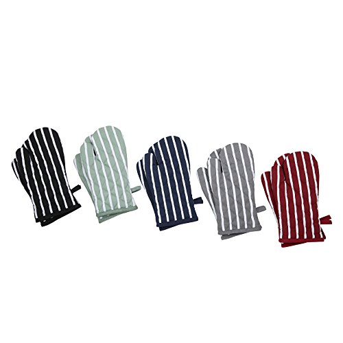 Penguin Home Oven Gloves Heat Resistant, Quilted Oven mitts with Hanging Loop, Machine Washable, Heat Proof Pot Holders for the Cooking - Baking - Kitchen - BBQ - 1 Pair, Stripe Grey,18x32 cm - Cosy Home Interiors Penguin Home Oven Gloves Heat Resistant, Quilted Oven mitts with Hanging Loop, Machine Washable, Heat Proof Pot Holders for the Cooking - Baking - Kitchen - BBQ - 1 Pair, Stripe Grey,18x32 cm - Image 7