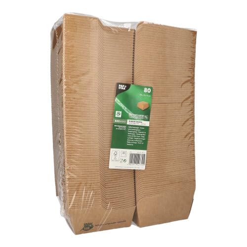 PAPSTAR 400 scatole per hamburger, in cartone, 7,8 cm x 9 cm x 9 cm, marrone, 100% equo