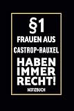 castrop rauxel hbf gesperrt  §1 Frauen Aus Castrop-Rauxel Haben Immer Recht!: Lustiges Notizbuch A5 I 160 Seiten I Tagebuch I Journal I Edles Schwarz I Tolles Geschenk für Castrop-Rauxelerinnen