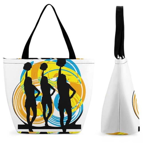 Sac de shopping pom-pom girls au design unique et grand format