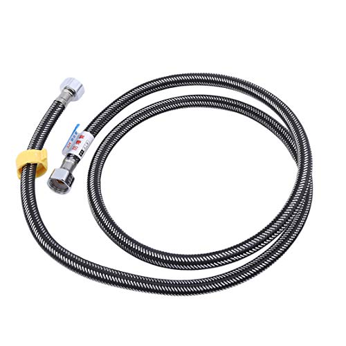 DFASPH Stainless Steel Water Supply Hose 1.5 m - Flexible Braided Hose for Washing Machine, Dishwasher, Toilet & Water Heater