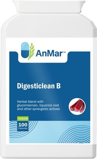 AnMar™ Digesticlean B – Herbal Colon Cleanse with Glucomannan | 100 Capsules