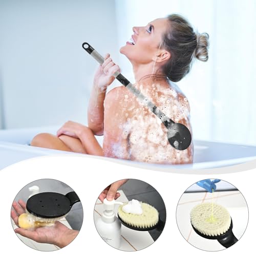 BTideas Non-Slip Shower Back Scrubber, 21.7 Inch Detachable Bath Brush, Exfoliating and Improving Skin Health for Elderly People with Limited Movement - Image 6