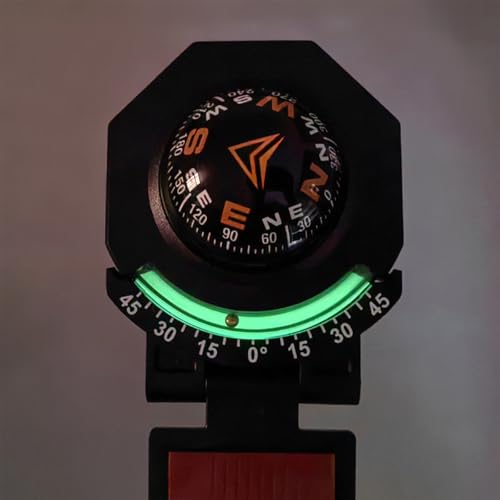 Brújula nocturna plegable ajustable para auto miniatura 4