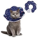 Cómodo y suave: el collar de cono de mascotas está hecho de material de prima suave lleno de esponja transpirable.Es cómodo de usar para los gatos, sin afectarlos a comer, beber dormir y jugar normalmente.A pesar del desgaste de cuello, ¡a tus mascotas todavía pueden ver las cosas claramente a su alrededor y moverse con facilidad!