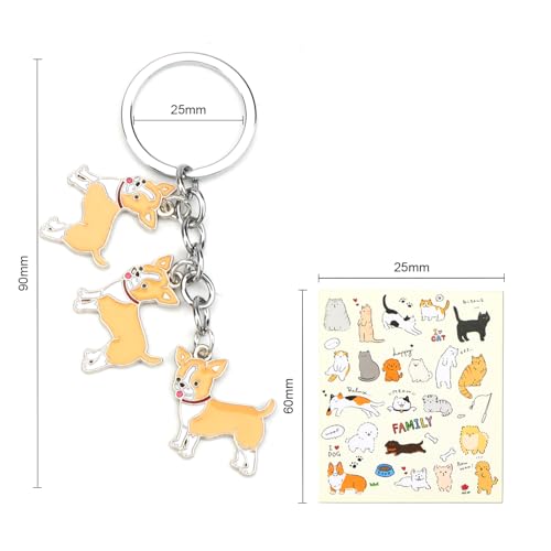 OBEISN Moderner Schlüsselanhänger Mit Chihuahua-Motiv, Geschenkideen Für Frauen, Geburtstag, Freundin, Schwester, Kollegin, Kreative Dekoration, Ideal Als Geburtstagsgeschenk, Geschenke Für Frauen