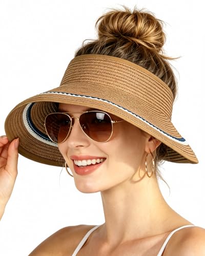 Sombrero sombrilla para mujer con visera amplia miniatura 2