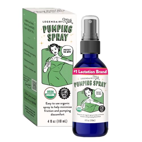 Image of Legendairy Milk Pumping Spray 4 oz., Helps Sore Nipples & Clogged Ducts, Organic Lubricant for Breast Shields and Flanges, Vegan Breast Pump Spray, Natural & Lanolin-Free, Made in USA
