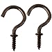 Price comparison product image Antique Black Ceiling Hooks for Hanging Cup Mug,1-1/4,20-Pack