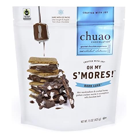 Chuao Chocolatier S'mores Bark Luxe Milk Chocolate | Gourmet Artisan European No Preservatives | For Gift Baskets Snacking| 15 oz Cover