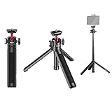 Ulanzi カメラ三脚 4段延長 自撮り棒 カメラグリップ 3WAY ホットシュー付き 3脚 VLOG三脚 canon g1x mark iii canon g5x canon g7x canon g7x mark canon g7x mark iii hero8 black iPhone 11 Pro 8 Max ZV-1 RX100 M1-M6 A6400 A6500 A6600 Canon G7X Mark IIIなどのカメラに対応