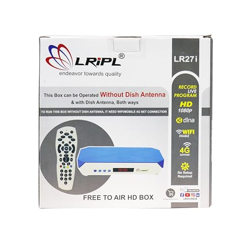 Image of LRIPL LR27I Set Top Box MPEG-4 Setup Box Free Dish with Wi-Fi Inbluit Function for Watch YouTube /Free to Air Channel