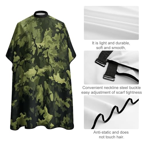 Capa de peluquería camuflaje Camo Woodland miniatura 4