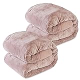 掛け布団 毛布 3層構造 丸洗い可能 シープボア シングル スモーキーピンク