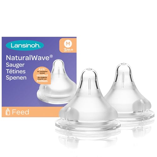 Lansinoh mOmma Media Flow tetinas para recién nacido (Pack de 2, transparente)