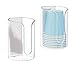 mDesign AFFIXX, Peel-and-Stick Self-Adhesive Wall Mounting Disposable Small Dixie Paper Cups Holder Dispenser for Bathroom Vanity and Mirror - Pack of 2, Clear/Mirrored Accent