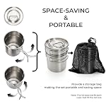 2 Pieces Stainless Steel Camping Cups, Stackable Camp Mug - Image 5