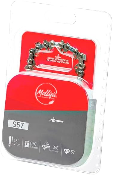 Saw Chain, 16 In., 050 In., 3/8 In. Pitch, S57-A