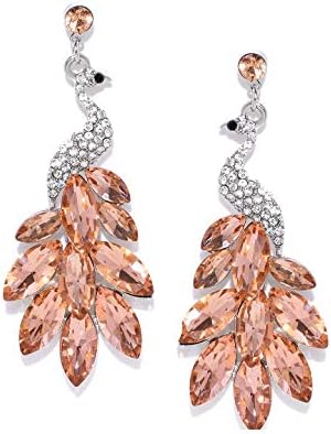 YouBella Jewellery Valentine Collection AAA Swiss Zircon Peacock Earings Fashion Earrings for Girls and Women