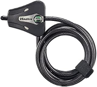 Master Lock 8418D Python Adjustable Locking Cable, 6-Foot, 5/16-Inch Diameter, Black