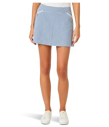 Lilly Pulitzer Womens Thera Skort Upf 50+ Starlight Navy Mini Performance Gingham 12 One Size