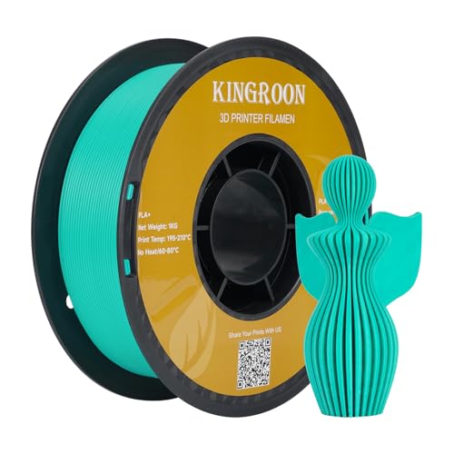 Kingroon Filamento de impresora 3D PLA Plus (PLA+), precisión dimensional +/- 0.03 mm, carrete de 2.2 libras (2.2 libras), 1.75 mm, verde