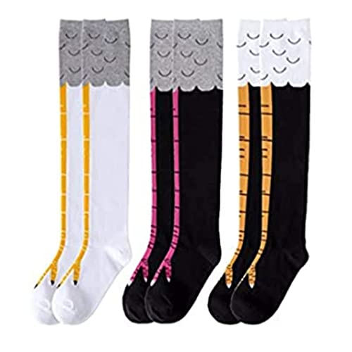 SLINGDA 3 Paires De Chaussettes Pieds De Poulet Hommes Et Femmes Chaussettes Sexy Fun Creative 3D Animal Empreinte De Patte Nouveauté Chaussettes Cover
