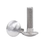 Schlossschraube aus Edelstahl 304 GB12 DIN603 Schlossschraube M4 bis M8, Edelstahl 304, Rundkopf, Vierkanthals(M8x60mm 5pcs)