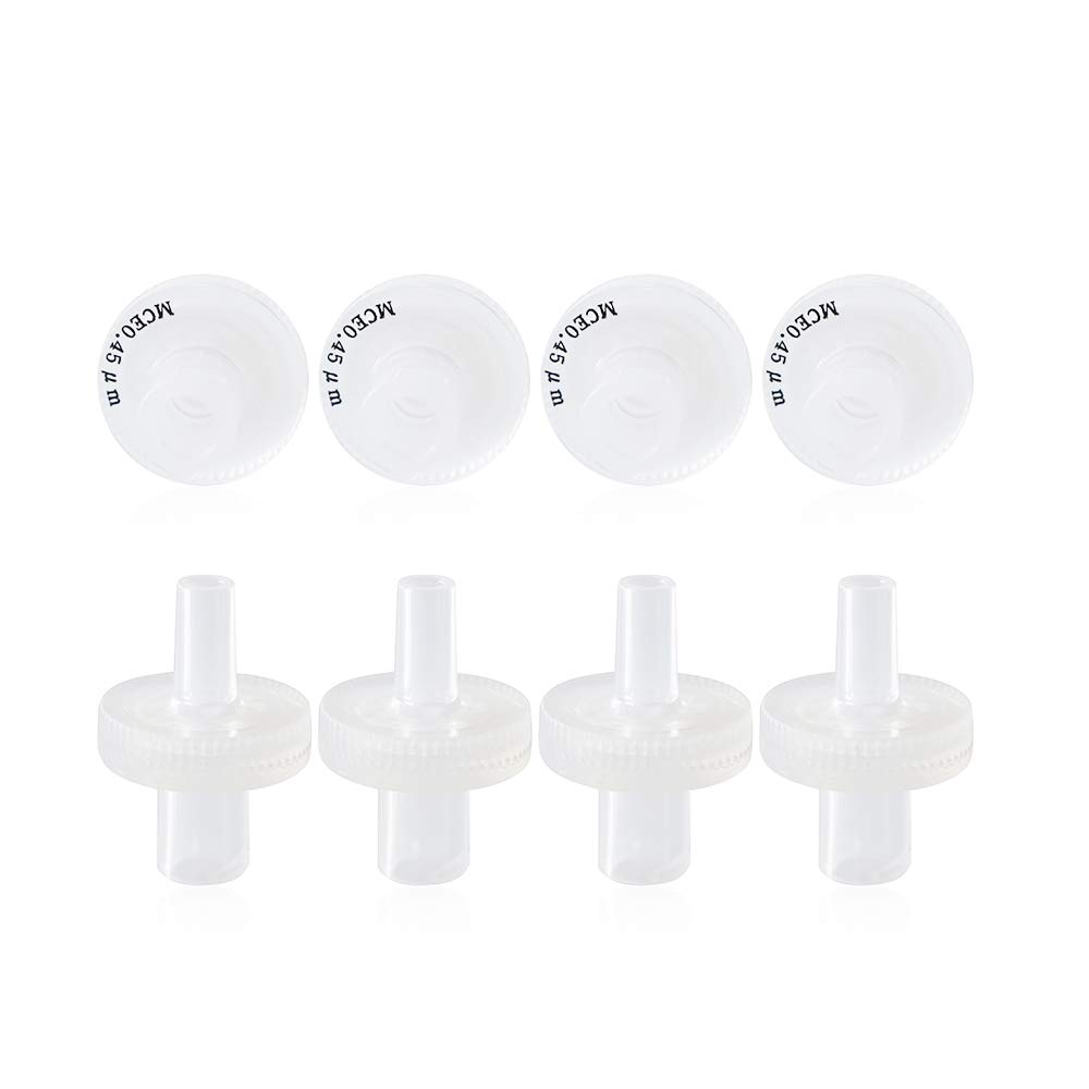 MCE (Mix Cellulose Ester) Syringe Filters Diameter 13mm Pore Size 0.45μm for lab Filtration by Allpure Biotechnology (Mix Cellulose Ester, Pack of 100)