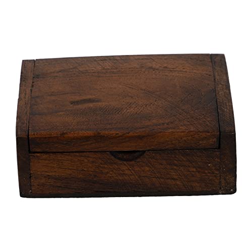 Beavorty 1 Pieza Caja de Almacenamiento de Madera Vintage para Joyas y Tarjetas de Visita Organizador de Escritorio Práctico y Elegante Contenedor de Souvenirs y Accesorios Diseño Clásico