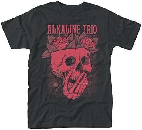 Alkaline Trio T Shirt Skull Rose Band Logo Official Mens Black