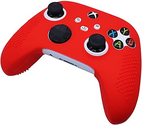Image of MrDeal Xbox Series X Xbox Series S Controller Silicone Cover Anti Slip Protective Case Sleeve for Xbox Series S X Controller (Red)