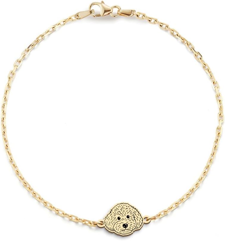 Gossby Custom Dog, Cat Bracelet from Photo - Personalized Gift for Dog Mom, Cat Mom - Mother's Day, Christmas, Birthday Gift for Pet Lover - Pet Portrait - Glossy Stainless Steel Bracelet
