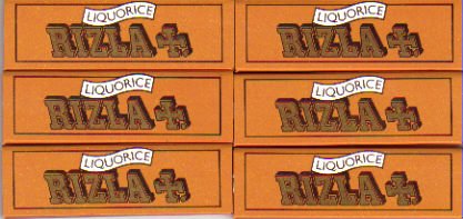 Rizla Liquorice Cigarette Rolling Papers 70mm Set of 6