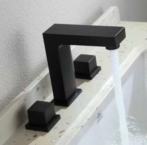 Robinet de lavabo en laiton noir mat pour une salle de bain moderne et élégante BF558C