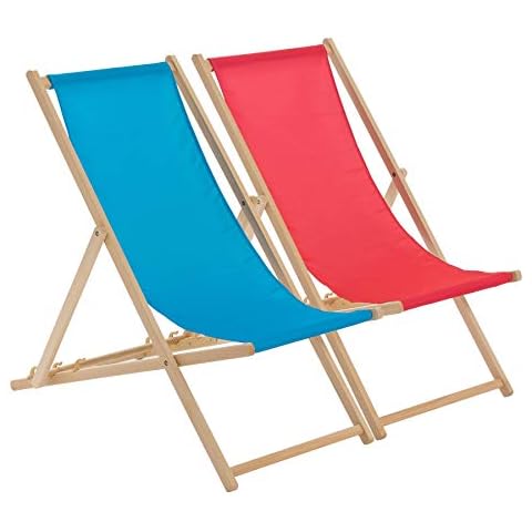 Harbour Housewares Adjustable Wooden Deck Chairs Cover