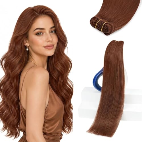 Sunny Hair Sew in Hair Extensions Real Human Hair Manogany Auburn