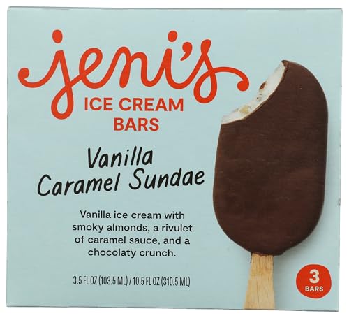 JENIS SPLENDID ICE CREAMS Vanilla Caramel Sundae Ice Cream Bars,