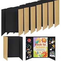 Henoyso 8 Stuks 35,6 x 55,9 cm Wit Drievoudig Poster Bord Groot Drievoudig Presentatie Wit Display Bord Opvouwbaar Papierbord voor Wetenschapsbeurs School Zakelijk Project Tentoonstelling