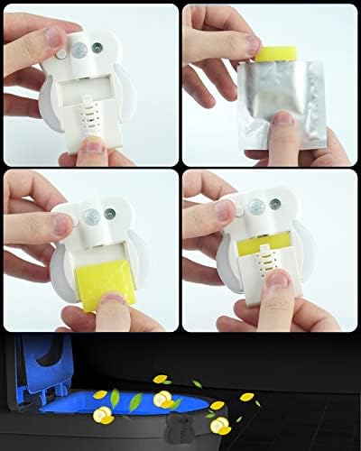 Toilet Light Inside Toilet, Rantizon Upgraded Motion Activated Toilet Seat Light 16 Colors Waterproof with Function of Aromatherapy and UV Sterilizer, Sensor LED Bathroom Night Light