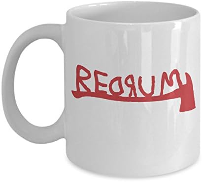 REDRUM - Coffee Mug Tea Cup 11 oz. Ceramic White - Horror Mug
