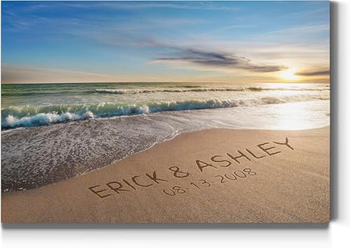 Renditions Gallery Beach Sunset Personalized with Couple Names & Special
