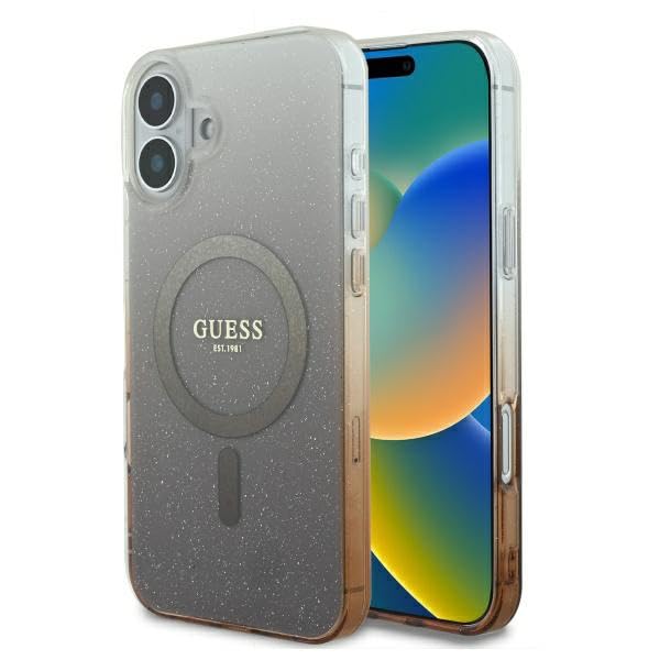 CG Mobile Guess GUHMP16MHGRCELW Coque Rigide pour iPhone 16 Plus 6,7" Marron