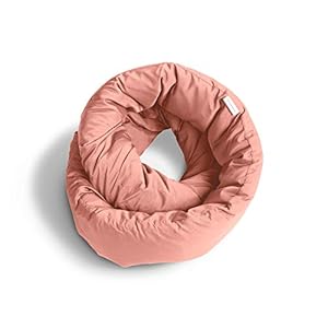 Huzi Infinity Pillow – Home Travel Soft Neck Scarf Support Sleep (Pink)