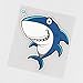 Xlnb. 12.3x13cm interessante Dekoration aquatische kreaturen reizend Shark Auto Aufkleber Vinyl wasserdicht Aufkleber
