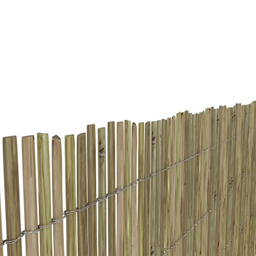 Arella In Canna Cannette In Bamboo Spaccato Bambù Naturale Da 10/15 Mm Arelle Canniccio Decorativo Recinzione Giardino Ringhiera Balcone Terrazza Piscina Stuoia Ombreggiante (1 x 3 M)