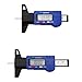 Digital Tire Tread Depth Gauge 0-25mm, 0.01mm Resolution, LCD Display, Inch/MM Conversion, Portable Tyre Depth Checker for Car Truck Motorcycle